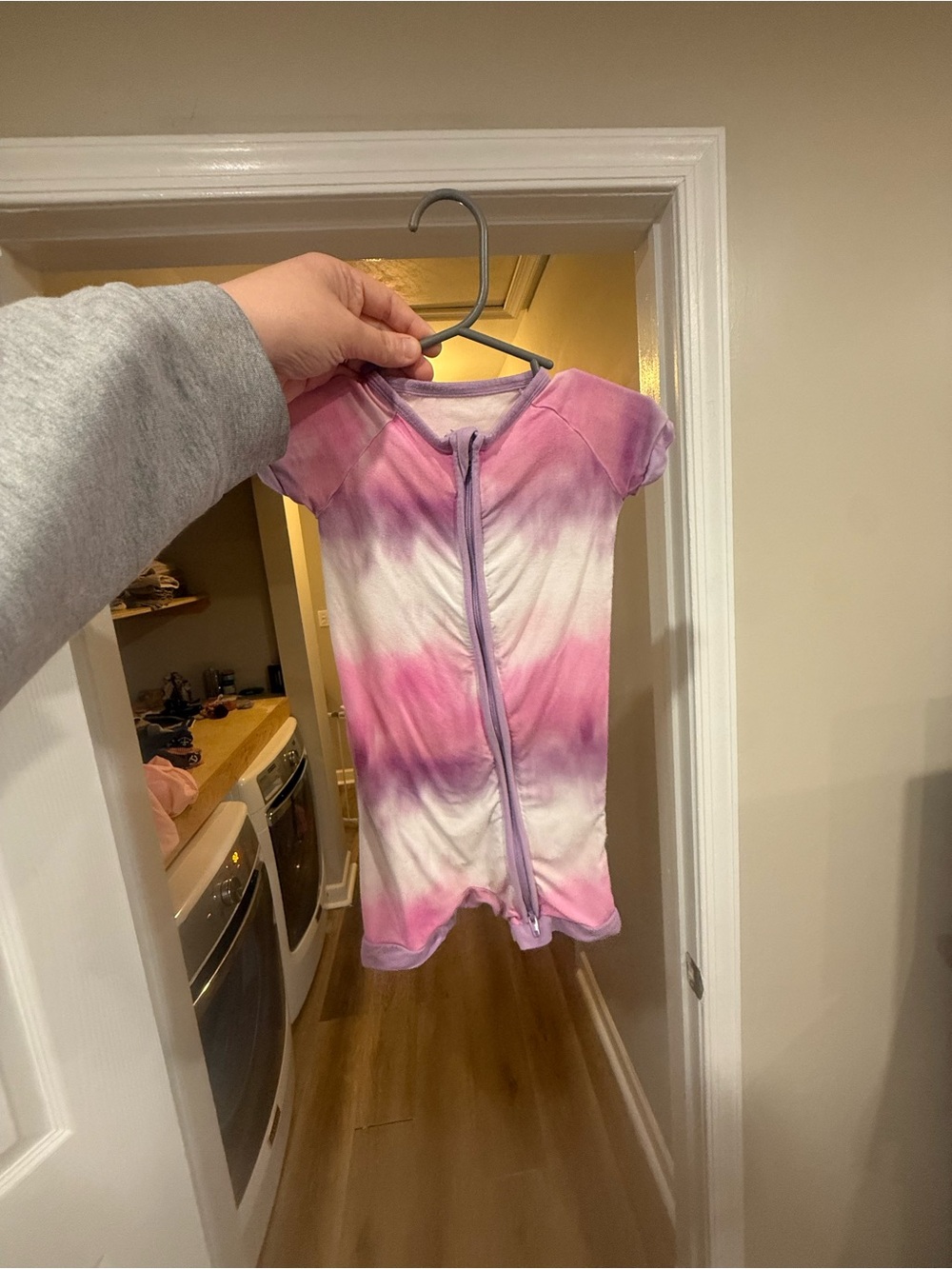 Little Sleepies Pink & Purple Tie-Dye Zippered Sleep Sack